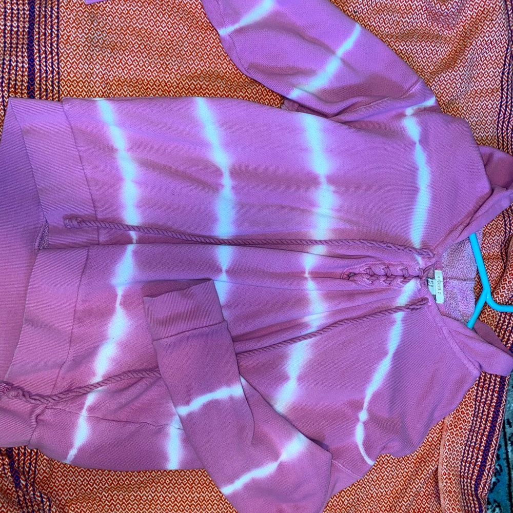 Tie-dye striped sweater
